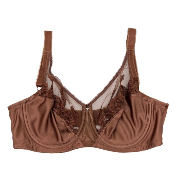 Wacoal Other - Wacoal Feather Embroidery Underwire Bra Brown 34D